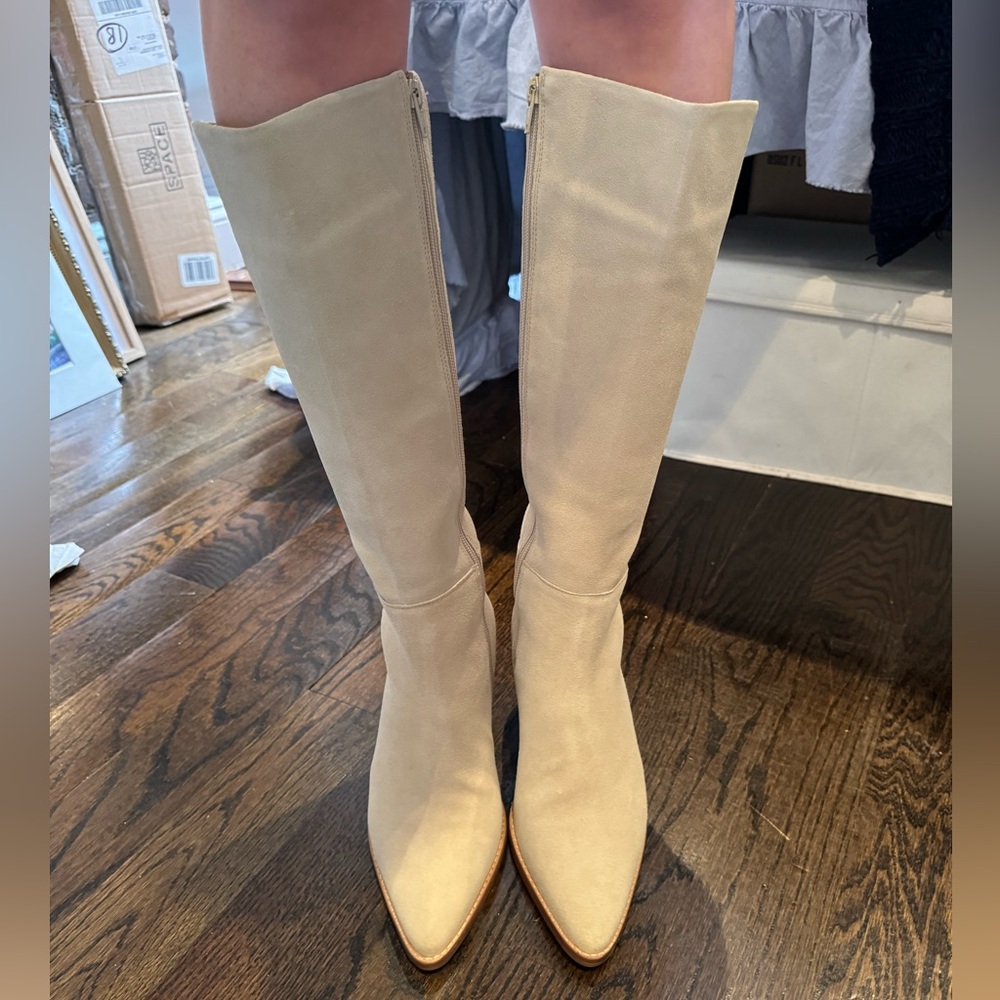 Matisse Suede Knee-High Western Boots